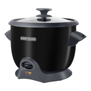 Arrocera Black and Decker negro multiusos 20 tazas