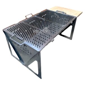 Parrilla asador Acero Inox Portátil para Exteriores y Camping