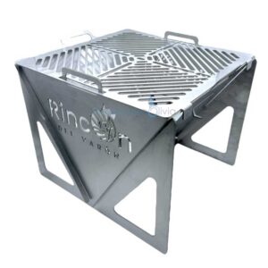 Parrilla asador Acero Inox Portátil pequeño para Exteriores y Camping