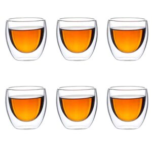 Vaso doble fondo de vidrio borosilicato 80ml