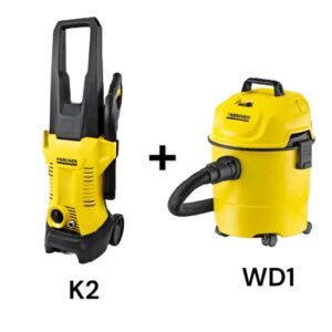 Hidrolavadora K2 MX + Aspiradora Sopladora húmedo/seco WD1 Karcher Combo