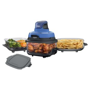 Freidora de aire Ninja 3 tazones Crispi Azul 1500W FN103CO 5en1